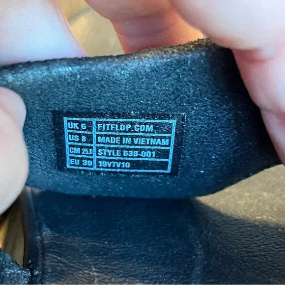 Black sparkly fitflops - Picture 5 of 5